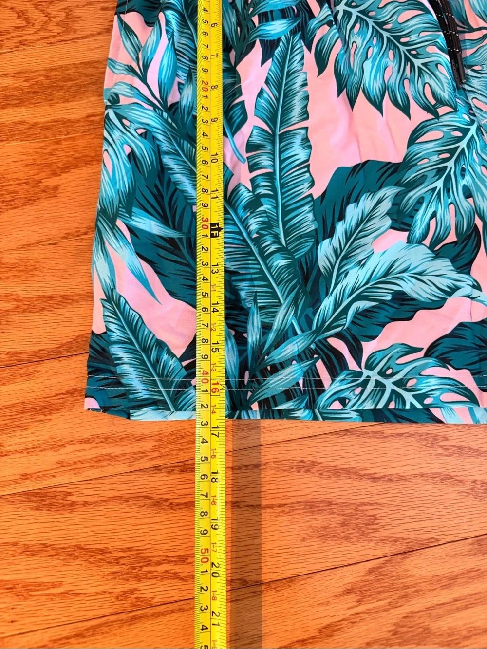 Men's Tropical Print Swim Shorts - Pink & Teal